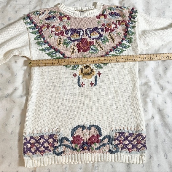 Vintage Runaway Bay Cottagecore Oversized Pastel Knit Pullover Sweater - S/M - Picture 15 of 16